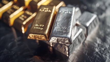 Photography of investments in gold bullion bars