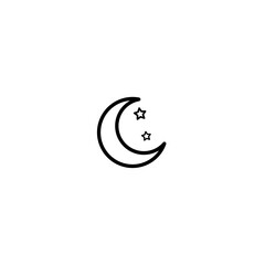 Moon icon. Night icon