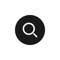 Search icon. Magnifier glass. Find icon. Research icon. Zoom icon.