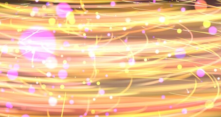 Flying inside digital data tunnel. Futuristic abstract background with neon rays