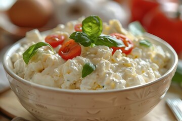 Creamy Cottage Cheese Salad with Tomatoes