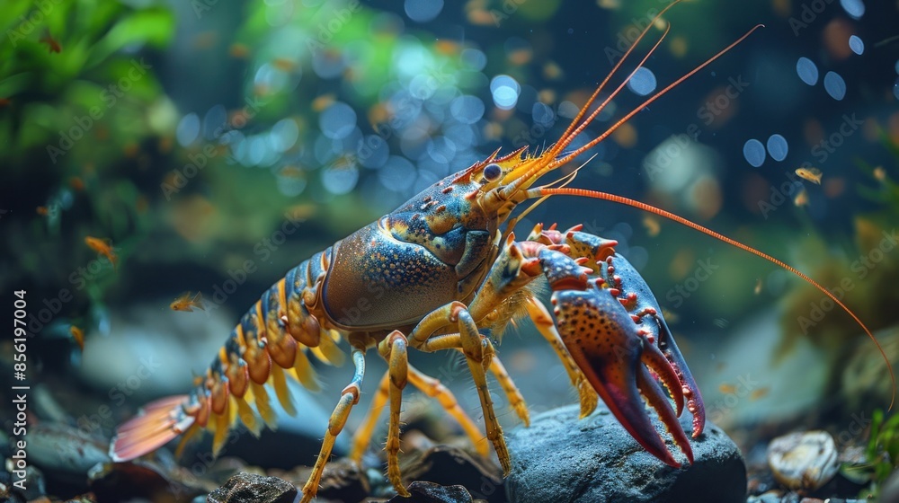 Wall mural Crayfish in an Aquarium