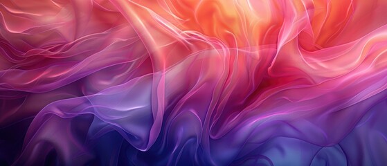 Obraz premium Abstract background with colorful fabric in pink, purple, and orange hues.