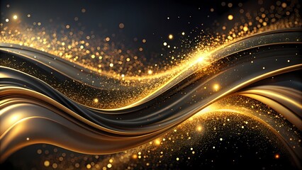 Luxurious Black and Gold Abstract Design for Elegant Digital Backgrounds