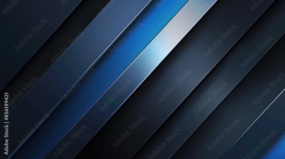 Aufkleber abstract blue and black gradient light pattern with sleek metal texture, creating a modern diagonal 