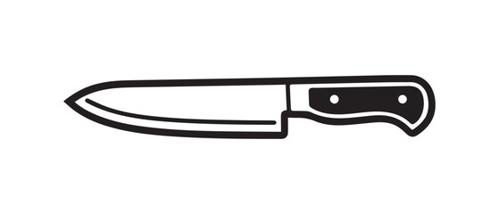 Knife sharp icon black line art iron clean design.