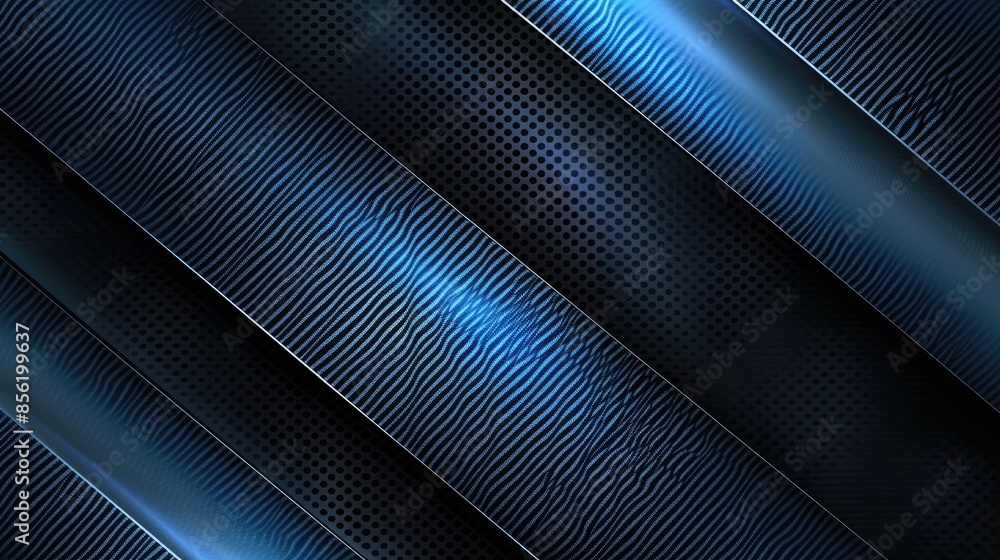 Aufkleber abstract blue and black gradient light pattern with sleek metal texture, creating a modern diagonal 