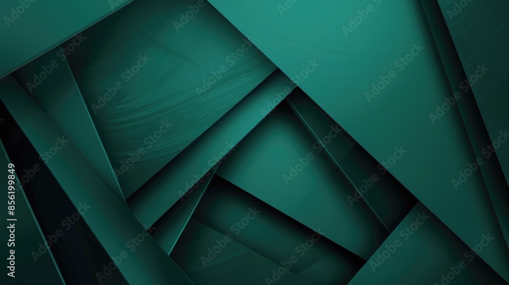 Poster abstract banner with dark teal geometric shapes, creating a modern and sleek background design
