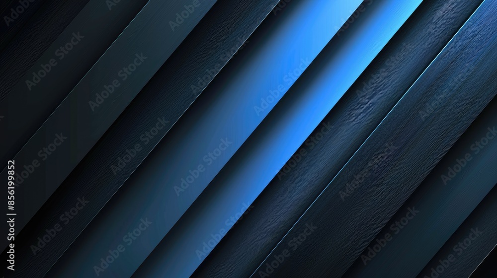 Aufkleber abstract blue and black gradient light pattern with sleek metal texture, creating a modern diagonal 