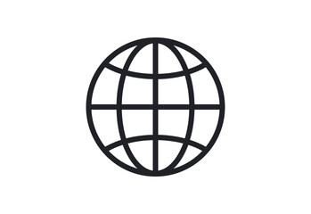 World planet, web, network, globe, world map, earth, global business, travel, connection flat design style minimal illustration.
