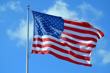 Obraz premium American flag for Memorial Day, Celebrate Memorial Day with the American Flag, Traditions and Etiquette, Honoring Heroes, Displaying the American Flag for Memorial Day