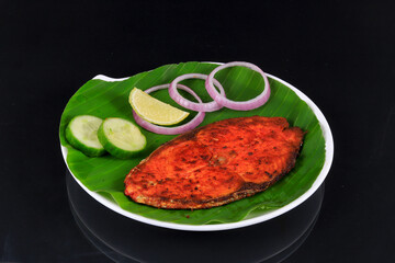 Tasty crispy fish fry indian style
