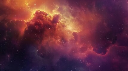 A mesmerizing abstract space background showcasing colorful cosmic clouds and distant stars.