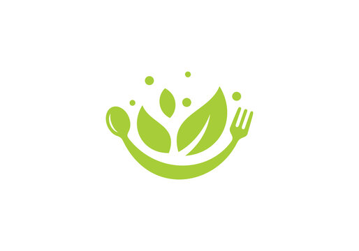 fork and spoon logo design. icon symbol for health restaurant food 