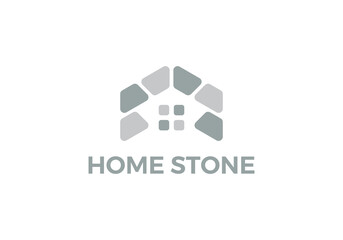 Fototapeta premium creative home stone logo vector design