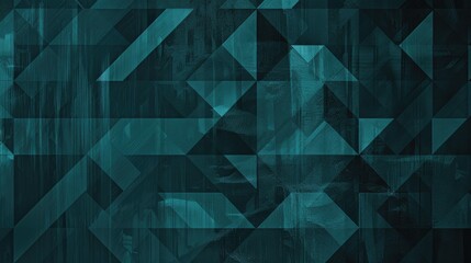 Obraz premium A banner featuring a dark teal color palette with sharp geometric patterns, offering a contemporary look