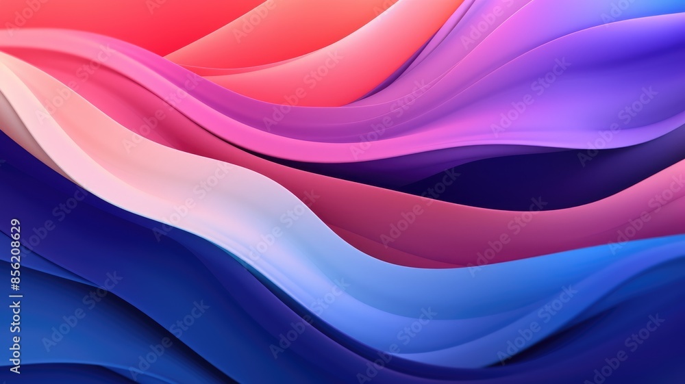 Poster abstract wavy pattern in vibrant pink and purple hues. abstract artwork with colorful waves that app