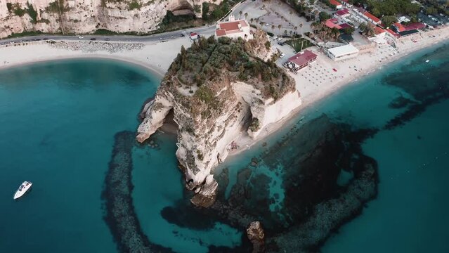 Santa Maria del Isola Tropea Calabria Italy aerial drone