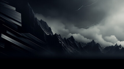 clouds in the mountains