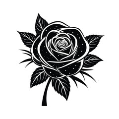 Minimal Vector Rose Design Art