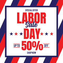 Happy Labor Day.Sale promotion Poster or Banner for American Labor Day and art template design, brochure style,