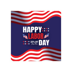 Happy Labor Day.Sale promotion Poster or Banner for American Labor Day and art template design, brochure style,