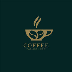 Coffee logo, tangline here, coffee shop