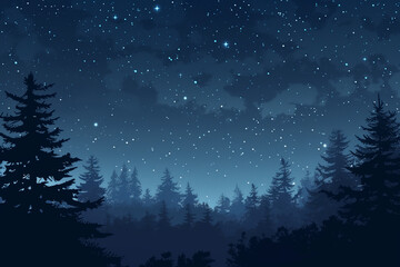 christmas night landscape