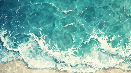 Fototapeta premium Top down view of the middle of the ocean from a high distance.