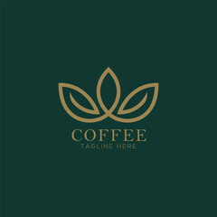 Fototapeta premium Coffee logo, tangline here, coffee shop