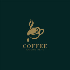 Coffee logo, tangline here, coffee shop