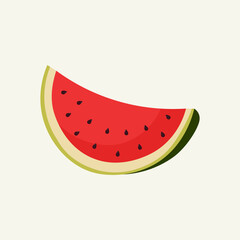 Fresh watermelon icon on a white background. Vector illustration