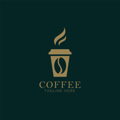 Coffee logo, tangline here, coffee shop