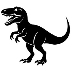 Tyrannosaurus dinosaur silhouette vector illustration
