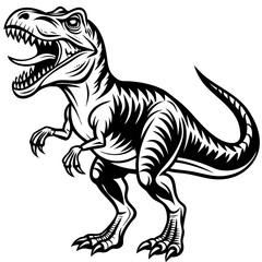 Tyrannosaurus dinosaur silhouette vector illustration
