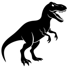 Tyrannosaurus dinosaur silhouette vector illustration
