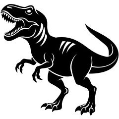 Tyrannosaurus dinosaur silhouette vector illustration
