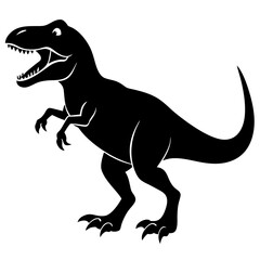 Tyrannosaurus dinosaur silhouette vector illustration
