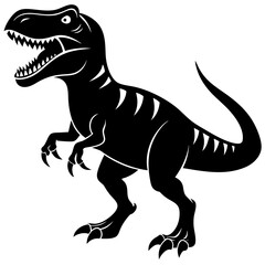 Tyrannosaurus dinosaur silhouette vector illustration  © Sumondesigner_42