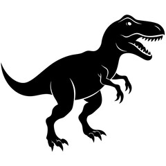 Tyrannosaurus dinosaur silhouette vector illustration
