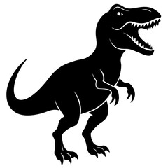 Tyrannosaurus dinosaur silhouette vector illustration
