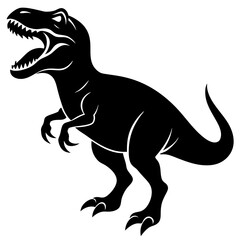 Tyrannosaurus dinosaur silhouette vector illustration
