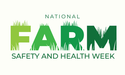 National farm safety and health week. background, banner, card, poster, template. Vector illustration. © design.designer