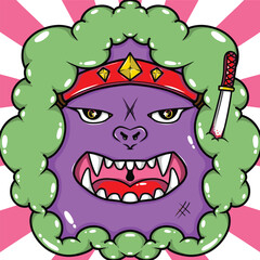 Obraz premium funny cartoon monster