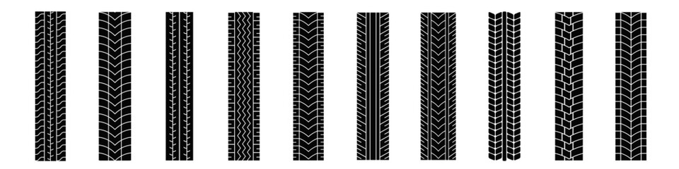 Tire track pattern. Tire pattern seamless.