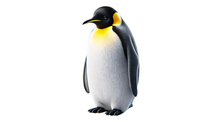 Fototapeta premium A Emperor penguin standing on a transparent background