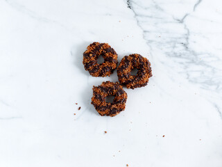 Girl Scout Cookies Samoa on Light Background