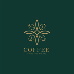 Coffee logo, tangline here, coffee shop
