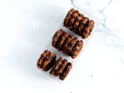 Girl Scout Cookies Samoa on Light Background