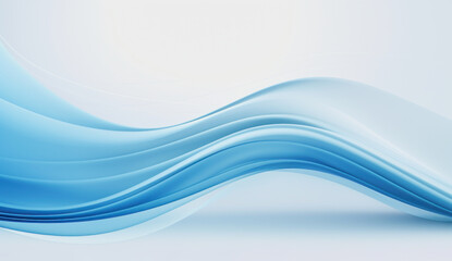 Fototapeta premium light blue modern wave on white background with copyspace